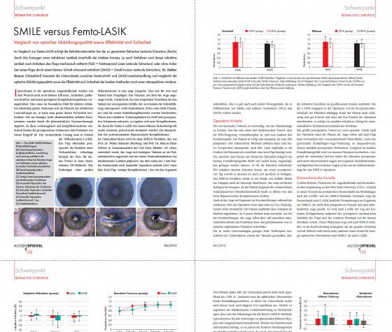 ReLEx® smile oder (Femto-)LASIK? - Lesenswerter Fachartikel von Dr. Detlev Breyer im "Augenspiegel" (Juni 2013), http://www.premiumeyes.de/_pdf/ASP_062013_smile_vs_femto_lasik_Breyer.pdf